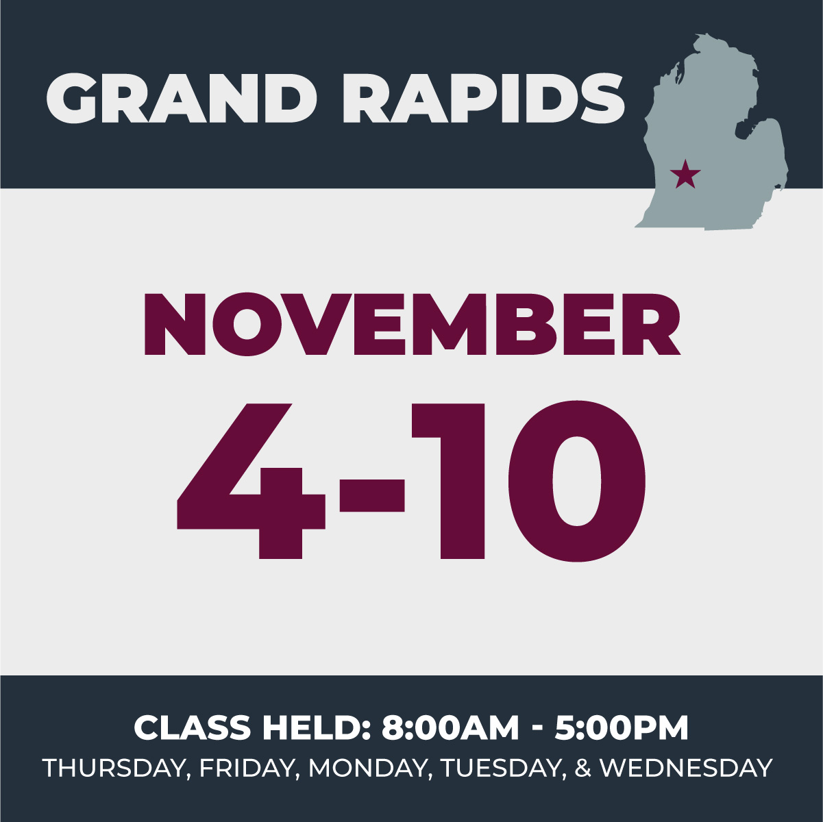 November 2027 Grand Rapids Real Estate Pre-Licensing Course